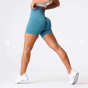 Teal Scrunch Seamless Shorts M